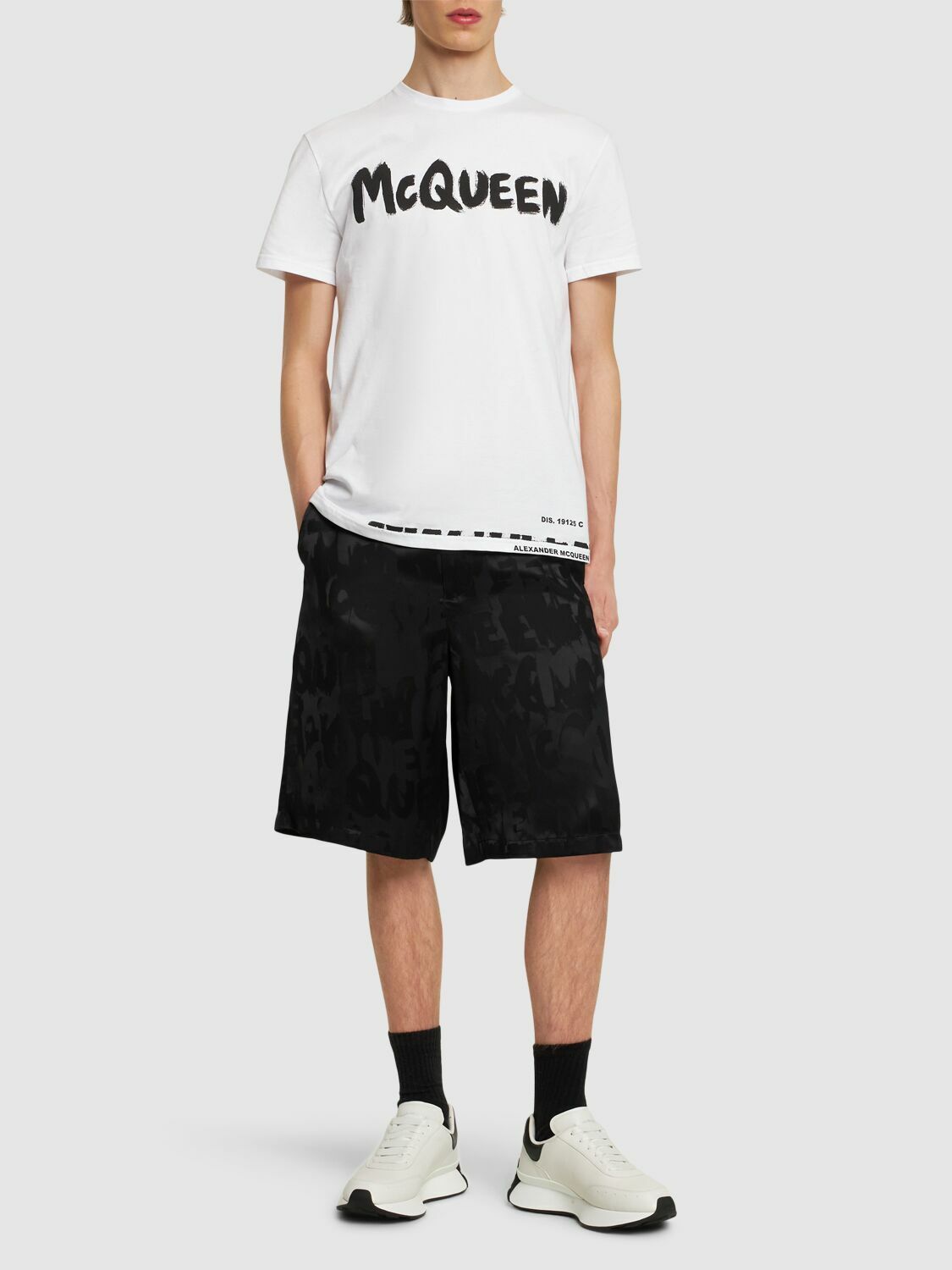 Tシャツ・カットソー ALEXANDER MCQUEEN COTTON JERSEY T-SHIRT WITH LOGO PRINT ALEXANDER MCQUEEN - Logo Printed Cotton Jersey T-shirt