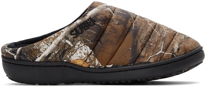 Photo: SUBU SSENSE Exclusive Multicolor Quilted Camo Slippers