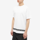 Helmut Lang Men's Stripe Logo T-Shirt in White