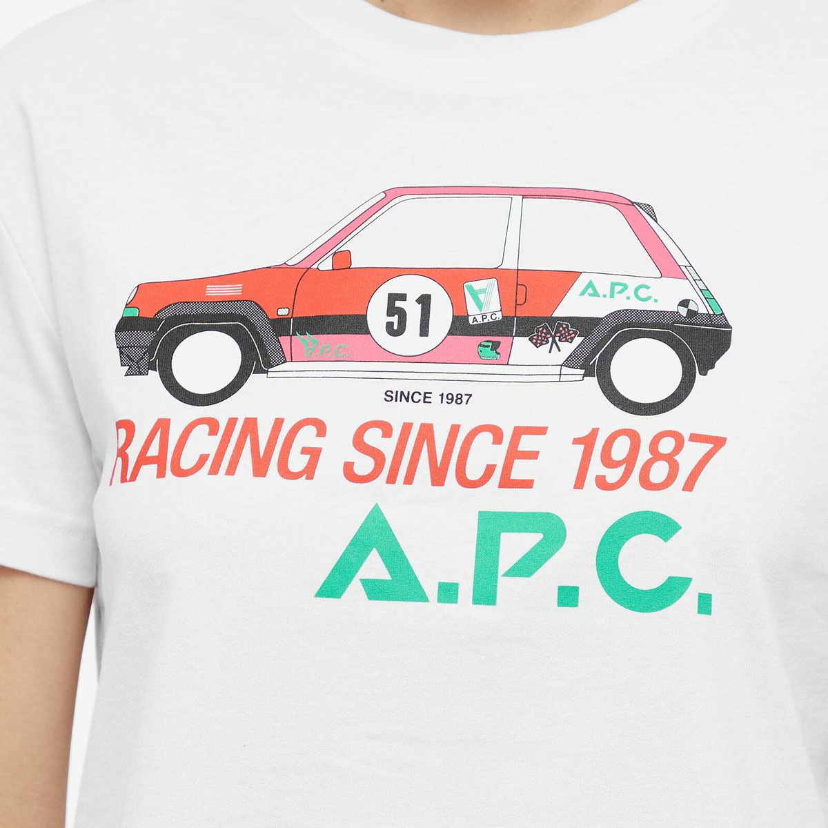 A.P.C. Women's Sally Car T-shirt in White