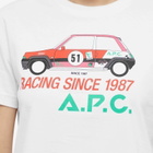 A.P.C. Women's Sally Car T-shirt in White