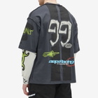 Men's AAPE AOP Racing Long Sleeve T-Shirt in Dark Grey
