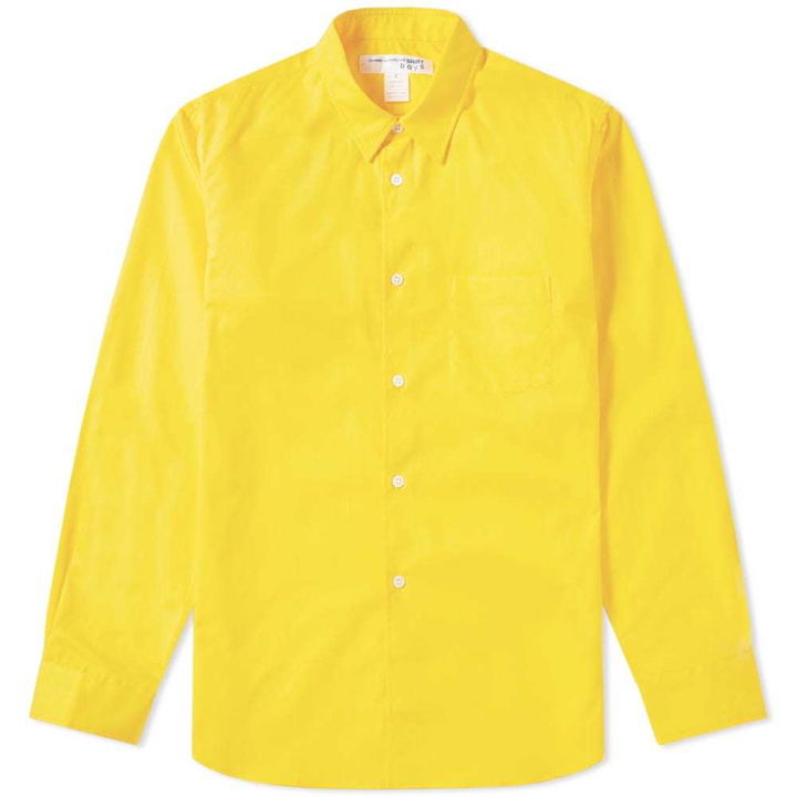 Photo: Comme des Garcons SHIRT BOYS Back Logo Poplin Shirt Yellow