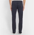 Nudie Jeans - Slim Adam Garment-Dyed Stretch Organic Cotton-Twill Trousers - Blue