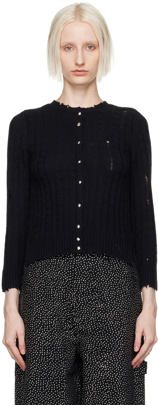 Photo: Marc Jacobs Black 'The Shrunken Cashmere Cable' Cardigan
