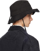 JACQUEMUS Black Les Classiques 'Le bob Ovalie' Bucket Hat