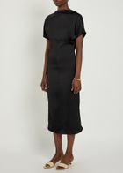 Tove Aker Low-back Satin Midi Dress Black