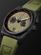 BAMFORD WATCH DEPARTMENT - B347 Automatic Chronograph 41.5mm Carbon Fibre and Rubber Watch, Ref. No. B347-CF-GRN-COMMANDO
