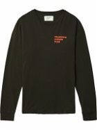Pasadena Leisure Club - Puff Logo-Print Cotton-Jersey T-Shirt - Black