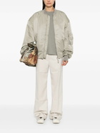 ENTIRE STUDIOS Grey Satin Bomber Jacket