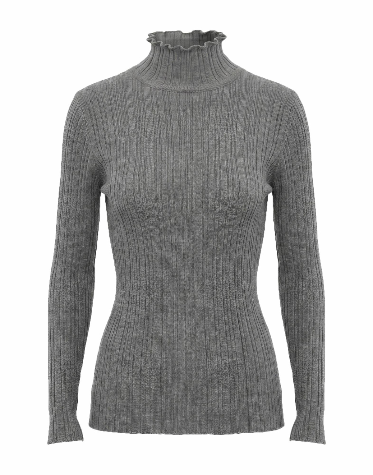 Agnona Womens Turtleneck in Grey