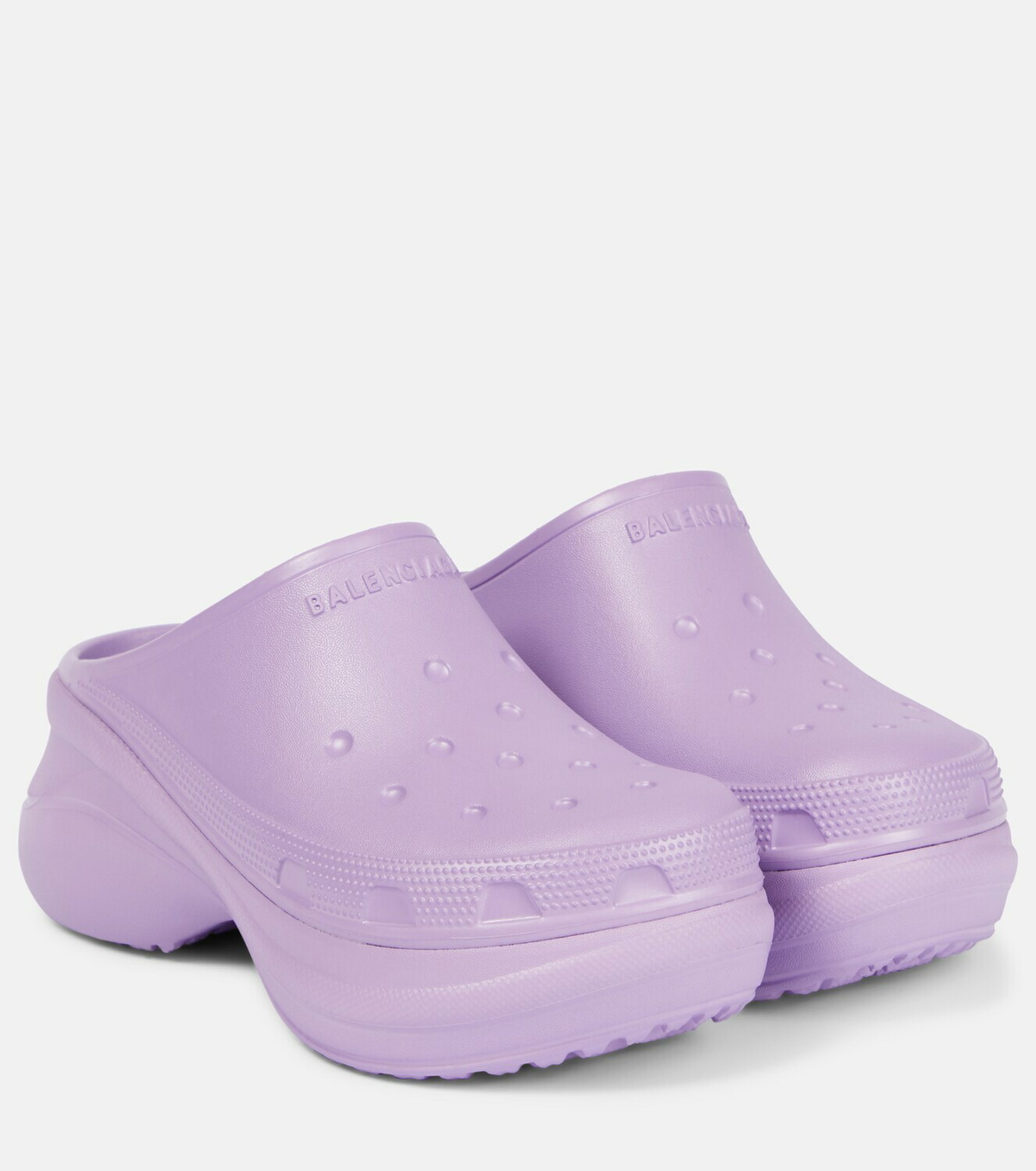 Balenciaga X Crocs platform slides
