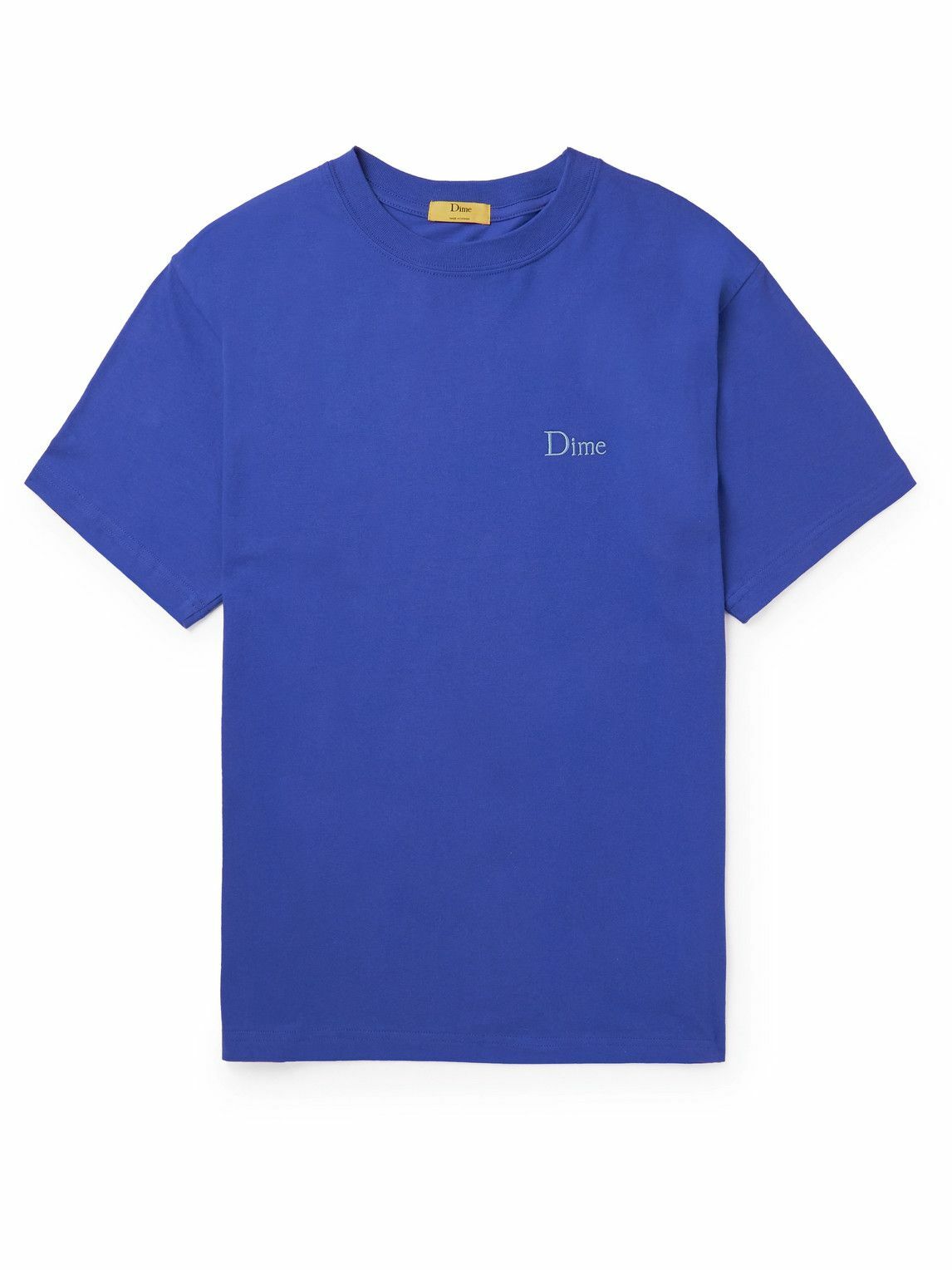 DIME - Logo-Embroidered Cotton-Jersey T-Shirt - Blue Dime