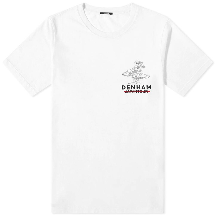 Photo: Denham Men's Japan Tour Tree Chest Logo T-Shirt in White