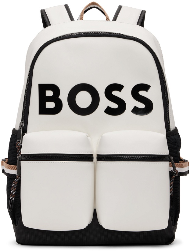 Photo: BOSS White Two-Tone Backpack