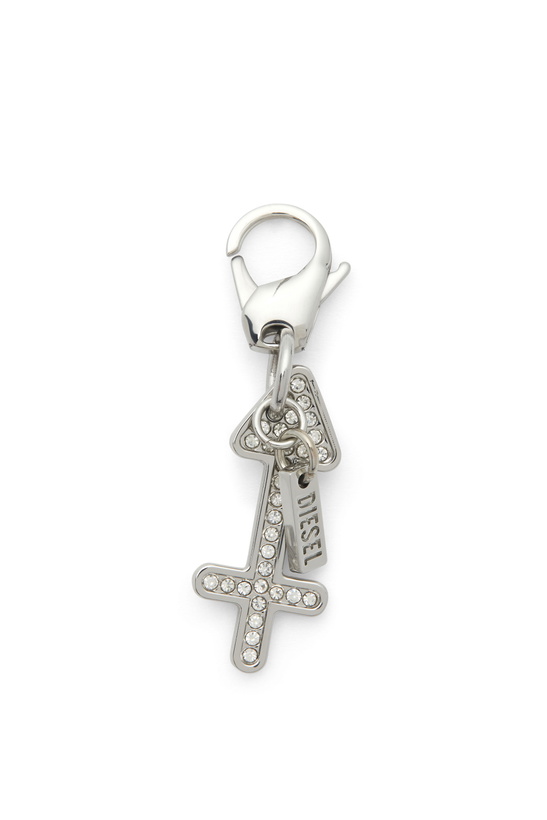 Photo: Diesel Metal Sagittarius charm with rhinestones - Charms and Keyrings - Unisex - Silver