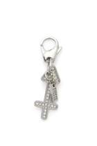 Diesel Metal Sagittarius charm with rhinestones - Charms and Keyrings - Unisex - Silver