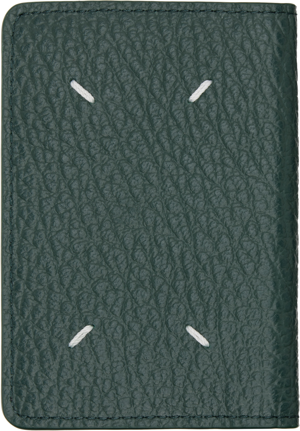 Maison Margiela Green Four Stitches Card Holder Maison Margiela