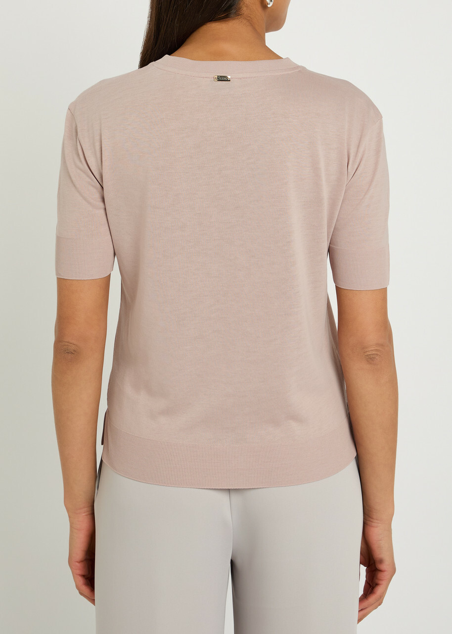 Herno Fine-knit T-shirt Light Pink