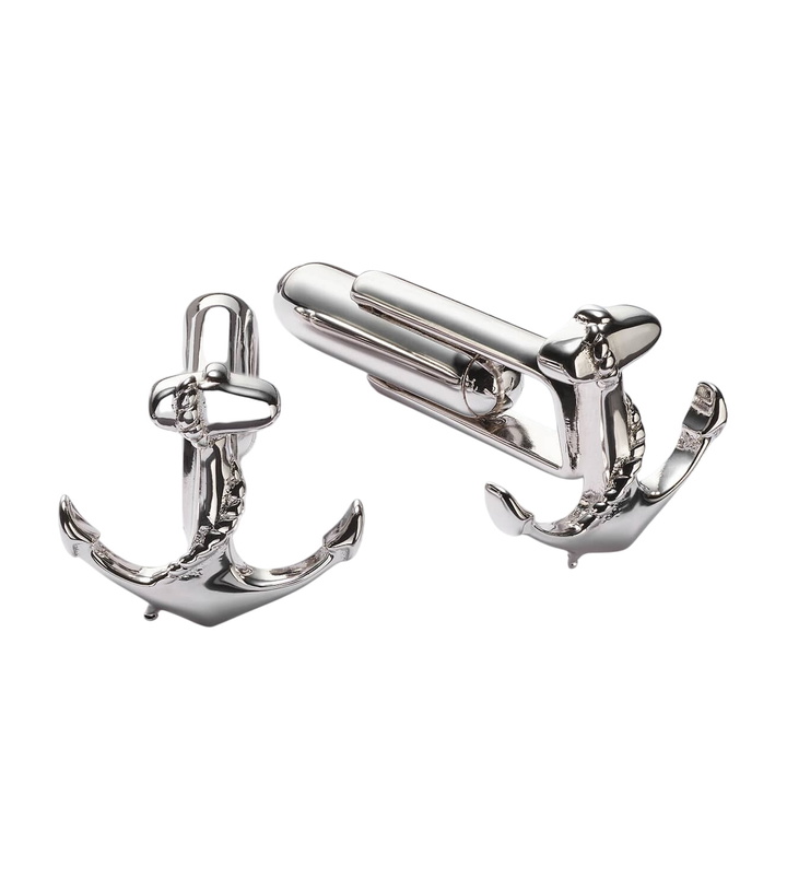 Photo: Mateo Anchor rhodium-plated sterling silver cufflinks