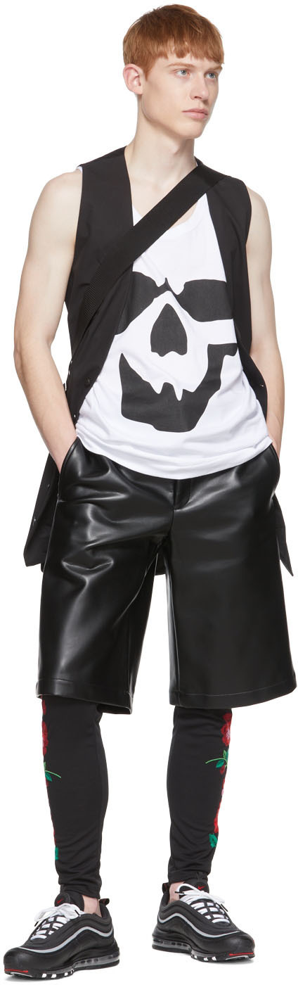 COMME des GARÇONS Faux Leather Shorts Comme des Garcons Homme Plus Black Faux-Leather Shorts Comme des