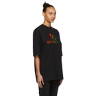 Balenciaga Black Oversized Rainbow BB T-Shirt