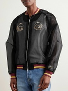 KAPITAL - Souvenir Embroidered Organza Bomber Jacket - Black
