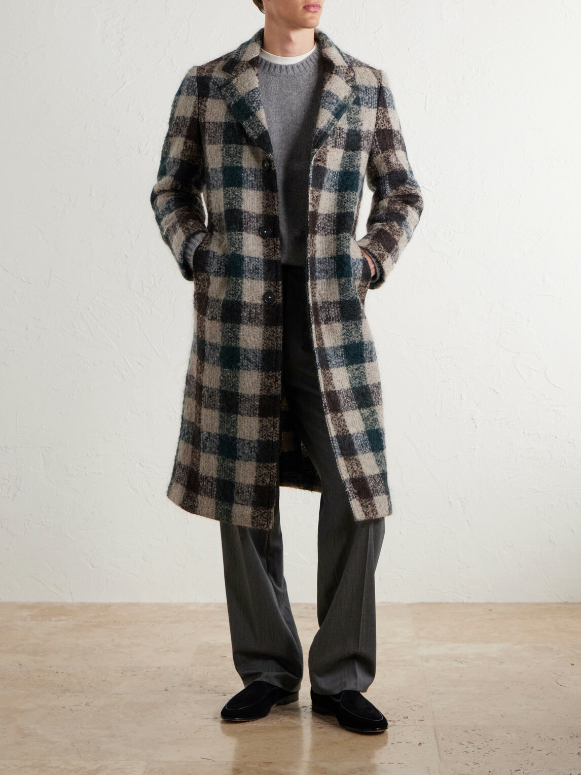 Massimo Alba - Mercury Checked Brushed Wool-Blend Bouclé Coat - Multi