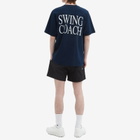 Quiet Golf Men's Swing Coach T-Shirt in Navy
