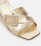 Roger Vivier Metallic leather sandals