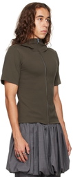 AARON ESH SSENSE Exclusive Khaki Zip Hoodie