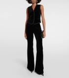 Costarellos Jetta cotton velvet vest