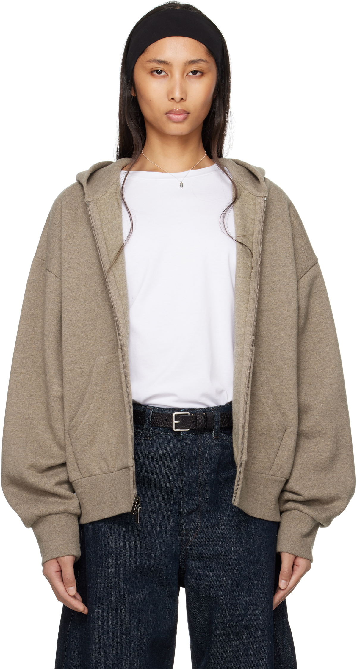 Fear of God ESSENTIALS Gray Classic Full Zip-Up Hoodie