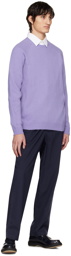 Sunspel Purple Raglan Sweater