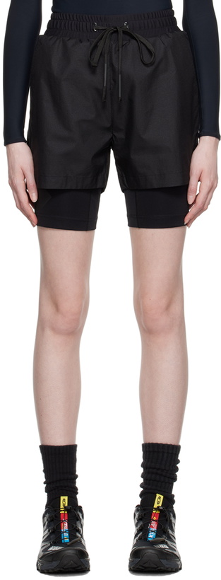 Photo: Templa Black Layered Shorts