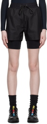Templa Black Layered Shorts