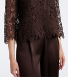 Max Mara Floral lace top