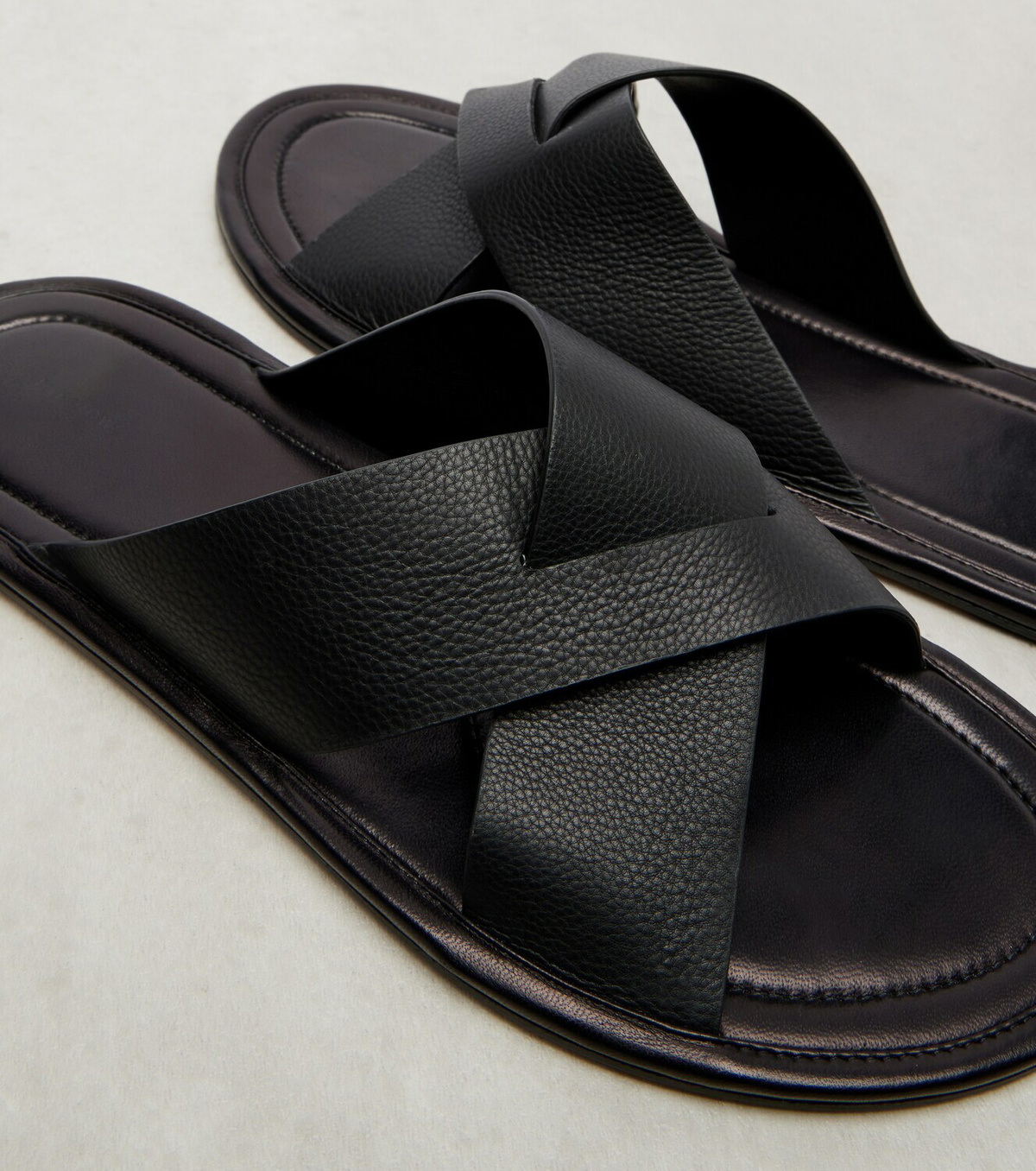 The Row Malick Cross leather sandals