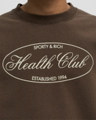 Sporty & Rich Oval Health crewneck Brown Mens Sweatshirt
