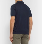Kiton - Slim-Fit Cotton Polo Shirt - Blue