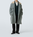 Zegna Herringbone wool and cashmere coat