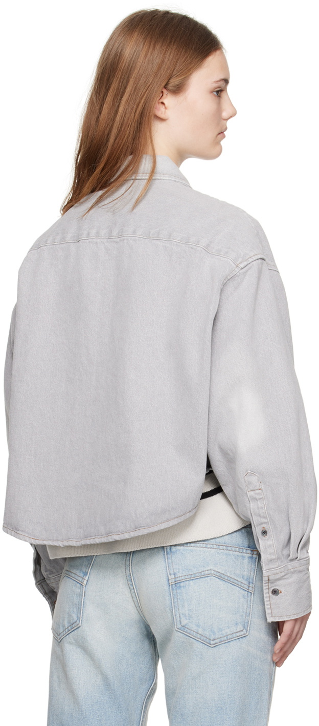 AMI Paris Gray Ami Denim Shirt AMI