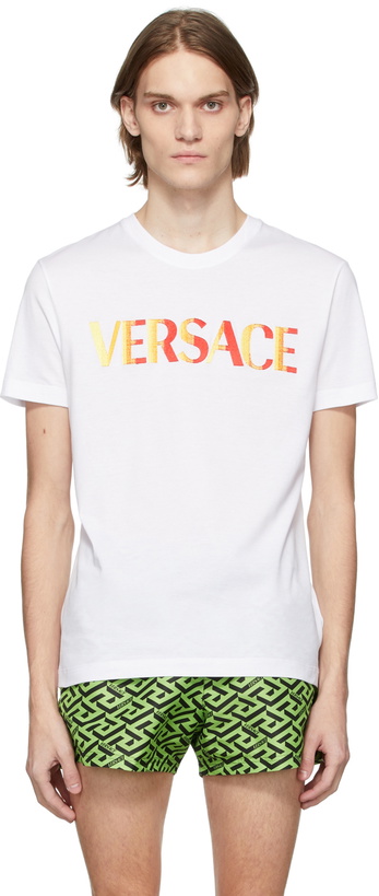 Photo: Versace White Gradient Logo T-Shirt