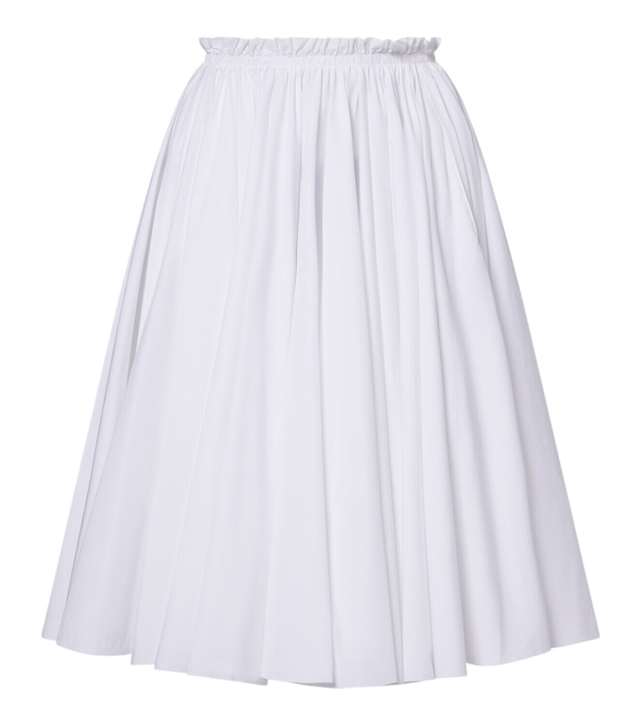 Photo: Ami Paris Corolla gathered cotton midi skirt