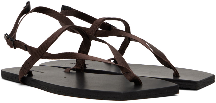 AURALEE Black Foot The Coacher Edition Belted Sandals Auralee
