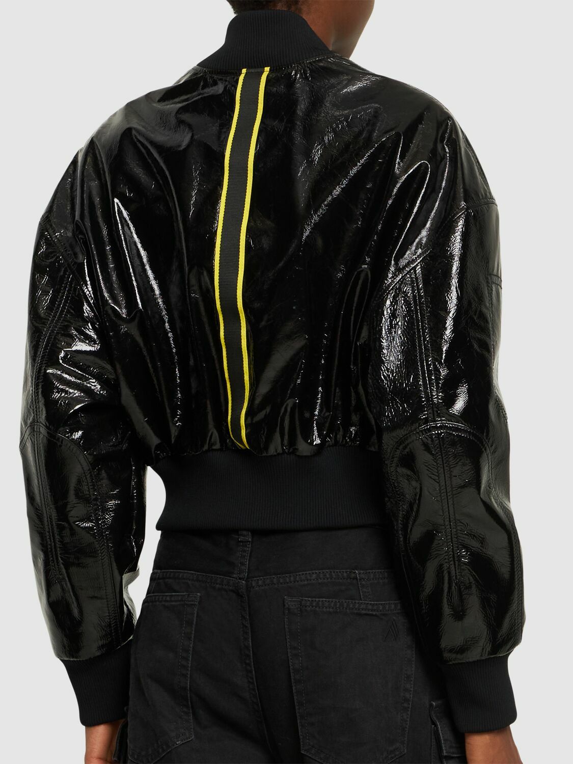 FERRARI - Grosgrain Leather Bomber Jacket