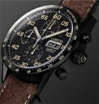 TAG Heuer - Carrera Automatic Chronograph 45mm Titanium and Leather Watch - Men - Black