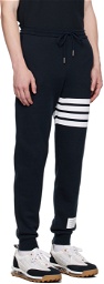 Thom Browne Navy Classic 4-Bar Sweatpants