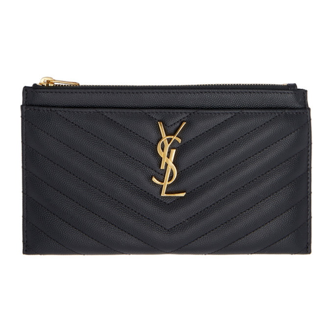 Yves Saint Laurent Bill Pouch Grain De Poudre Black