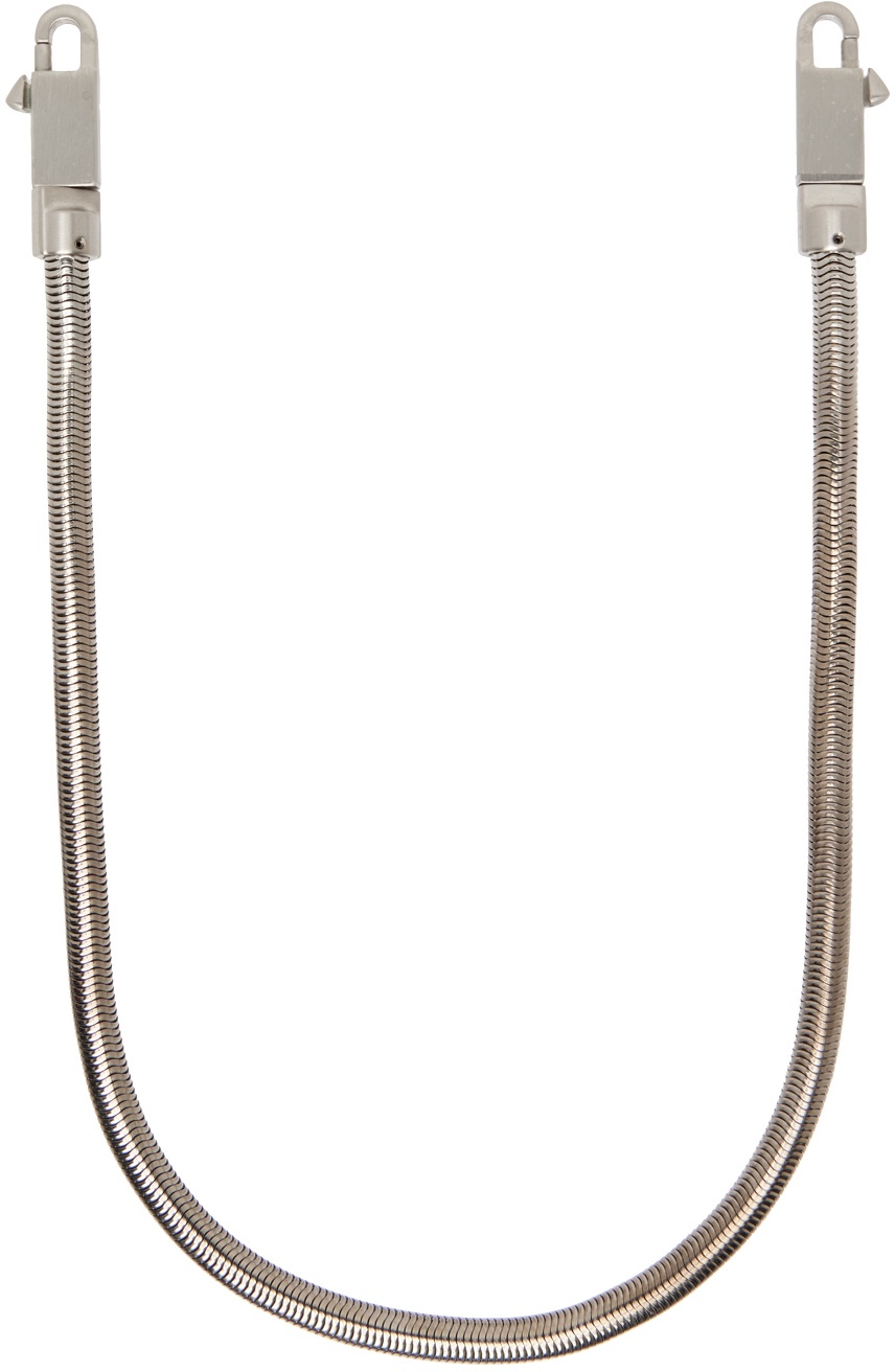Rick Owens Silver Snake Chain Necklace Rick Owens